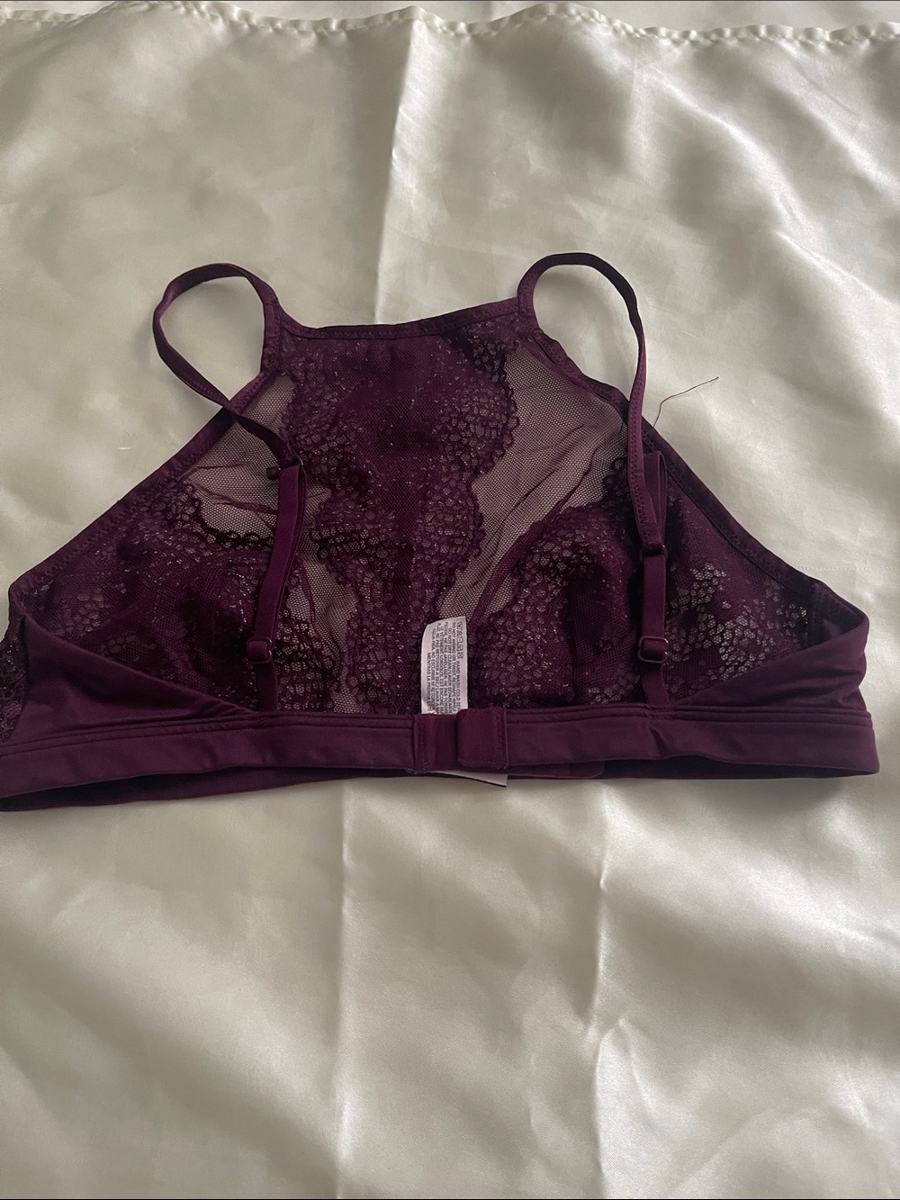 Victoria's Secret Plum Lace High-Neck Bralette - Picture 4 of 6